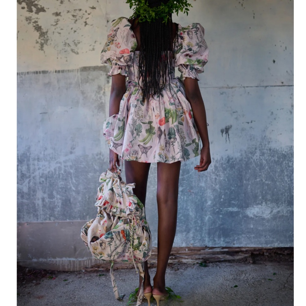 Floral Puff Sleeve Dress - Picture 6 of 13